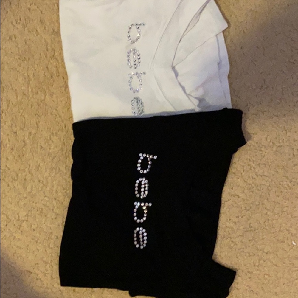 TWO Black & white Bebe logo long sleeve